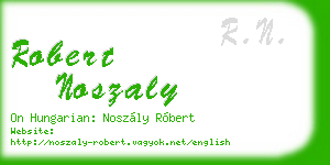 robert noszaly business card