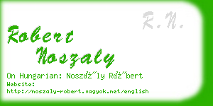 robert noszaly business card